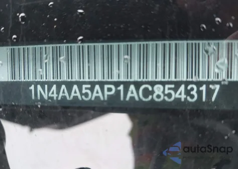 2010 Nissan Maxima S/Sv из США, поврежденный, VIN 1N4AA5AP1AC854317